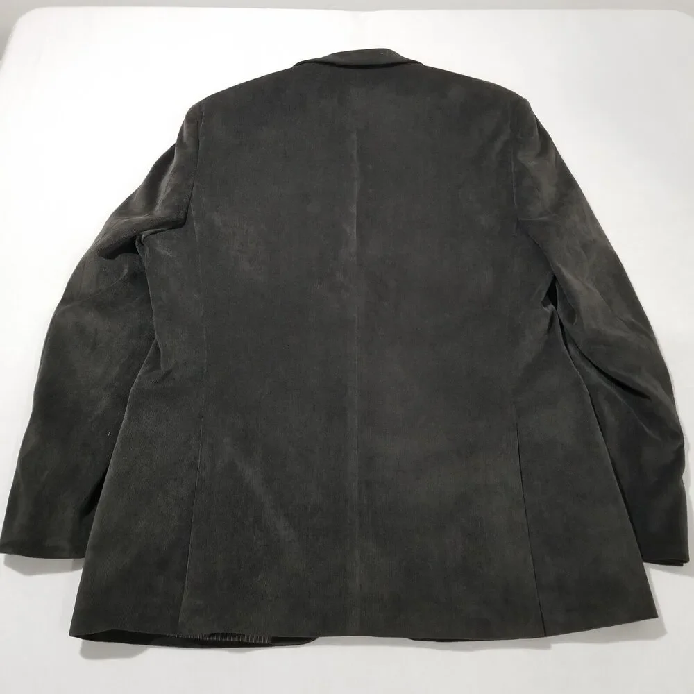 Calvin Klein Macys Mens 42L Micro Corduroy Gray Sport Coat Jacket Blazer